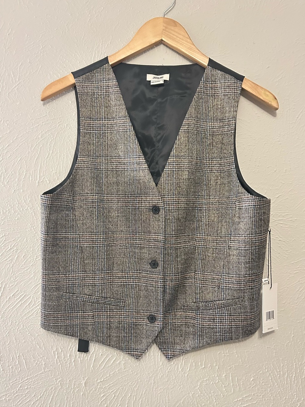 JASON Wu Plaid Vest Waistcoat Large